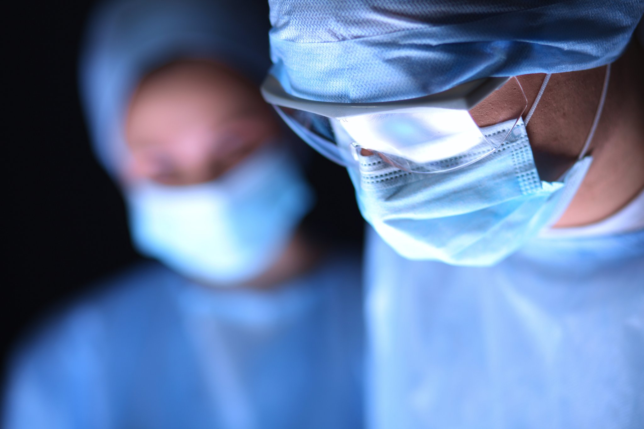 Orthopedic surgeon operating